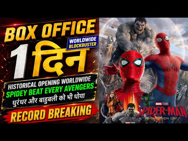 Spiderman 1st Day Box Office collection, Spiderman Brand New Day Collection Worldwide, Tom Holland,