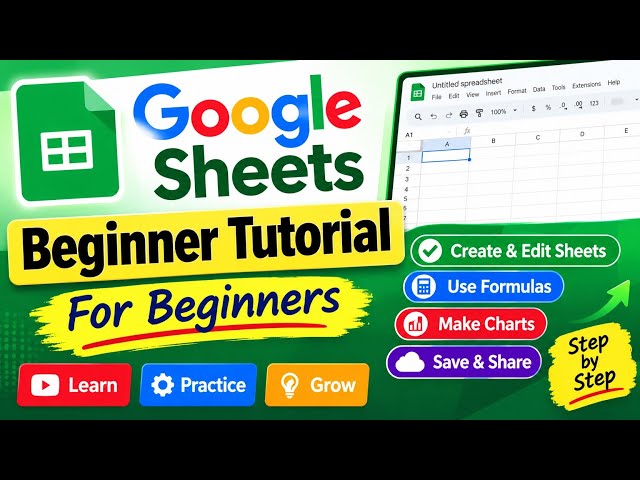 Google sheet the complete course for beginners to advance | Google sheet tutorial