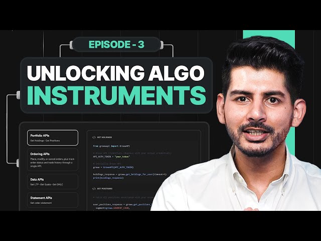 How to Use Groww API for Algo Trading? – Episode 3
