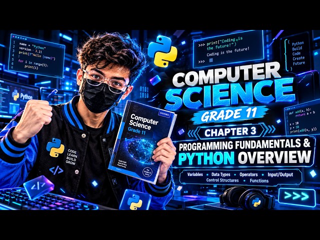 CLASS 11 COMPUTER FBISE | CHAPTER 3 PYTHON OVERVIEW ,  PROGRAMING BASICS ......  | LEARN WITH LOGIC