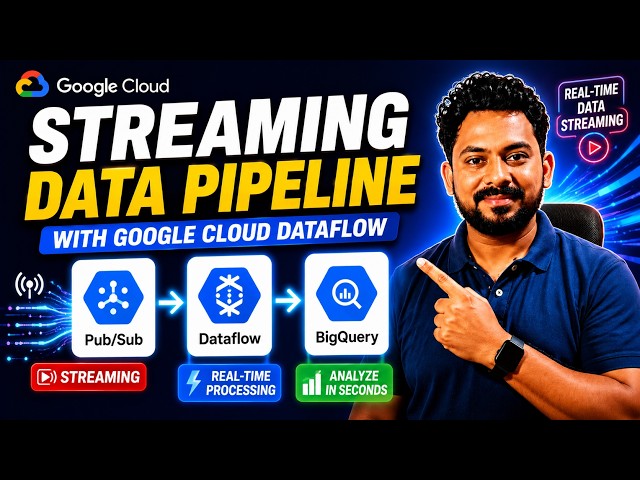 Create a Streaming Data Pipeline with Google Cloud Dataflow : Pub/Sub to BigQuery