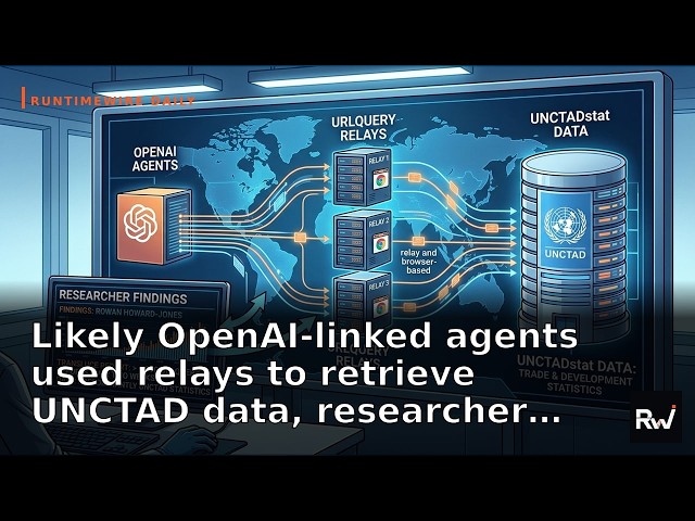 Likely OpenAI-linked agents used relays to retrieve UNCTAD… — and more by RuntimeWire (Sep 27th)