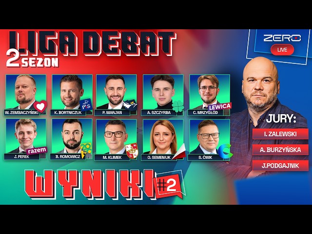 LIGA DEBAT 2 #2 WYNIKI - PRUSINOWSKI, ZALEWSKI, BURZYŃSKA, PODGAJNIK