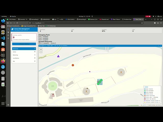 Drone Fleet Telemetry and Simulation System in C++, Python FASTAPI