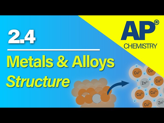 AP Chemistry 2.4  – Structure of Metals and Alloys | Revision Video #apchemistry