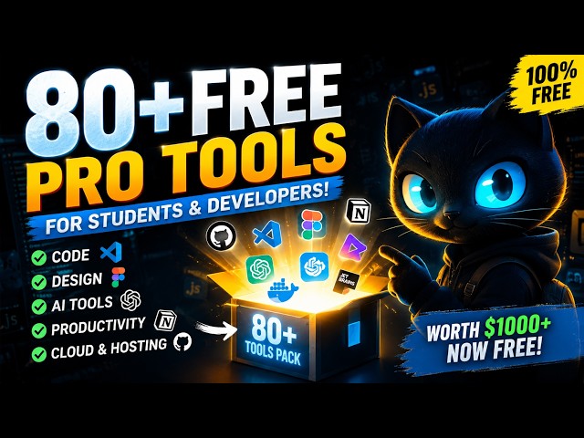 Unlock 80+ FREE Pro Tools: The Ultimate GitHub Student Developer Pack (2025)