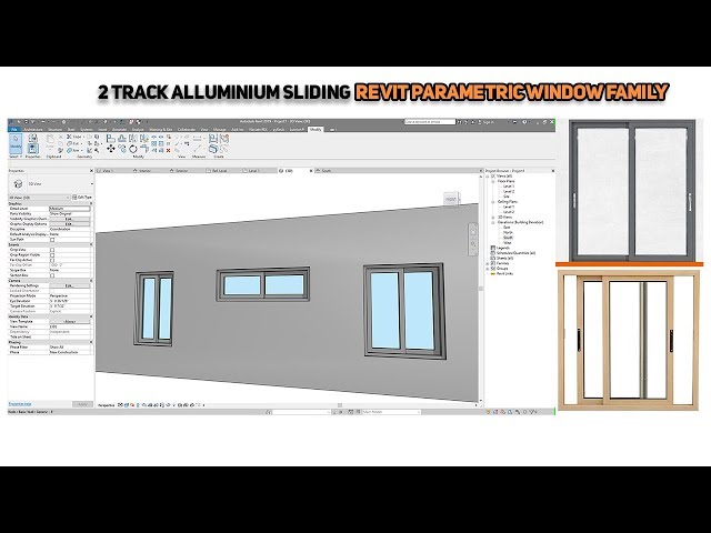 How to Create Parametric 2 Track Aluminium Sliding Basic Window Family in Revit
