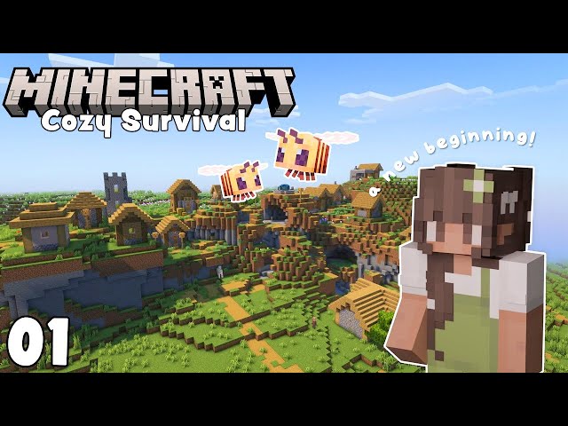 Starting a New Cozy Minecraft Survival World | Cozy Minecraft Survival Let's Play - Ep. 01 🐝