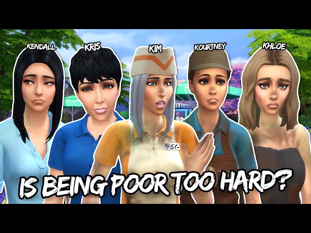 The Kardashians STRUGGLE with "Normal People" Jobs (Pt. 2)| Sims 4 Rags to Riches Challenge Gameplay