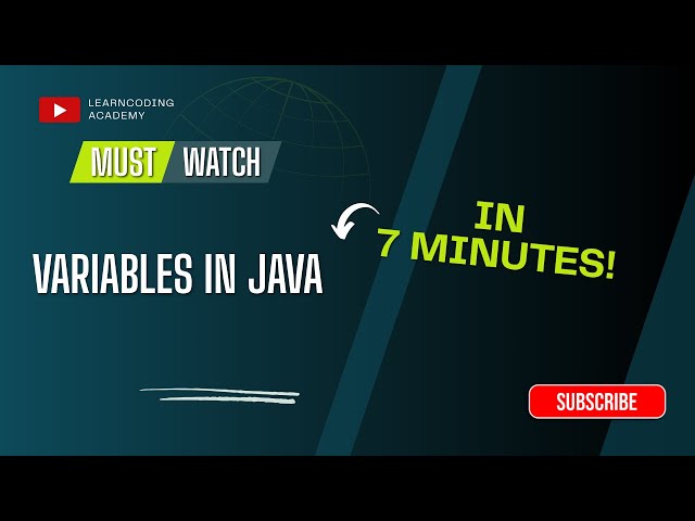 Learn Java Variables in 7 Minutes | Java Tutorial for Beginners in Telugu(2025 Edition)