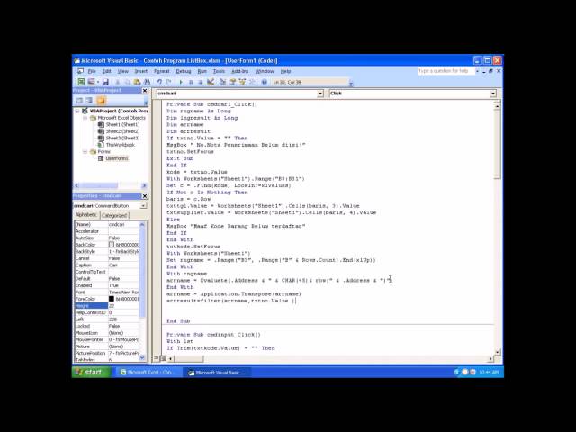 How Find and Searching Data from table Microsoft Excel to  List Box