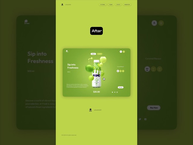 Juice Animation Web Design In Figma