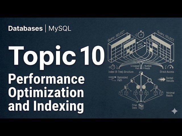 Performance Optimization and Indexing | Databases | Lecture 10