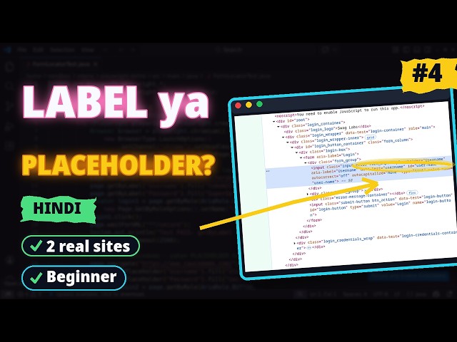 getByLabel + getByPlaceholder - Login Form Live | Playwright Java Hindi #4