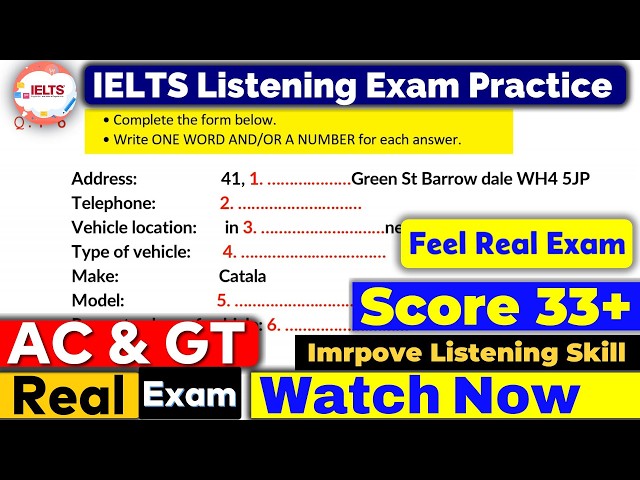IELTS Listening Practice Test 2026 with Answers | 24.08.2026