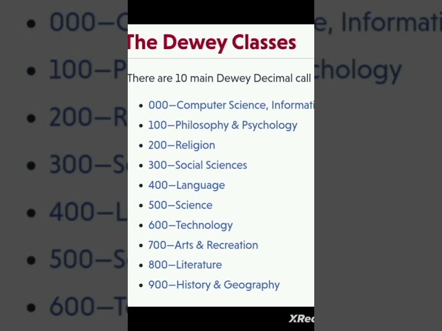 Ddc main classes|| library science|| rpsc librarian vacancy #librarian #libraryscienceeducation