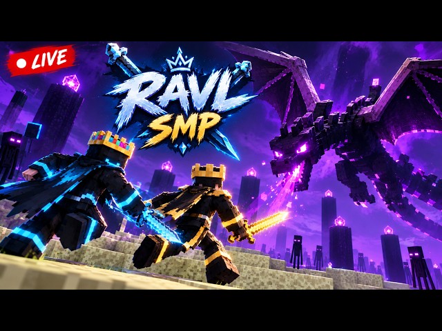 😳 MINECRAFT LIVE "RAVL SMP" 🔴 THE END OF ENDER DRAGON  😂 | 👑 VIP GAMERS LIVE #freefire #minecraft