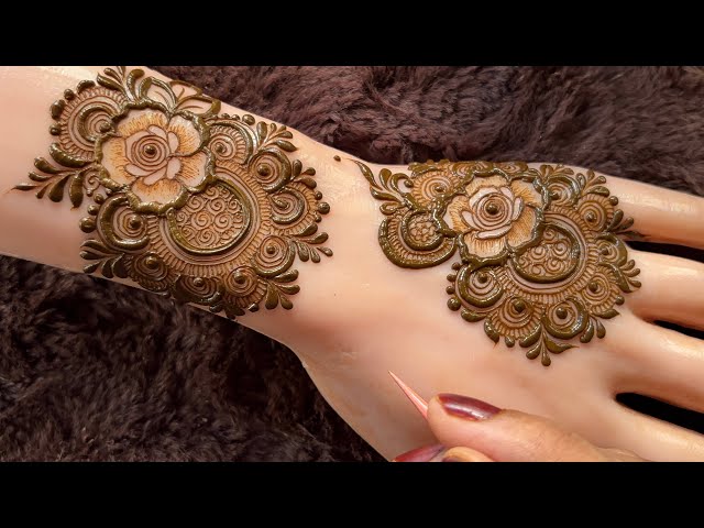 Mehndi design easy and simple and beautiful | New beautiful simple back hand mehndi design / #henna 