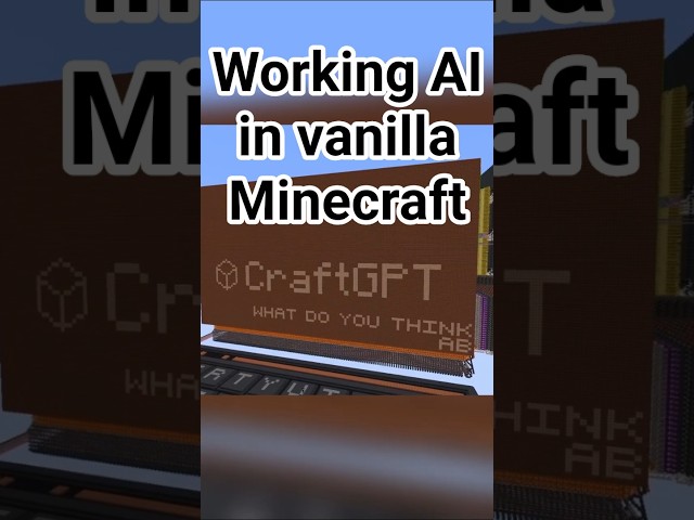 Working AI in minecraft 🤯 #redstone #fypusa