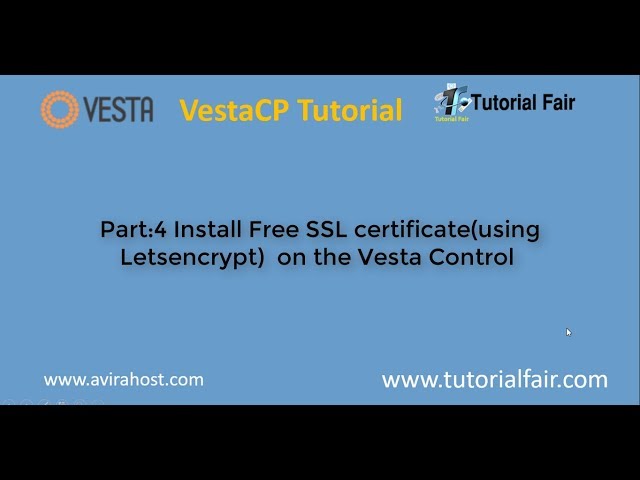 Install Letsencrypt Free SSL in vestacp on centos