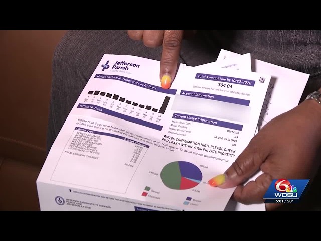 Jefferson Parish residents continue to report high water bills