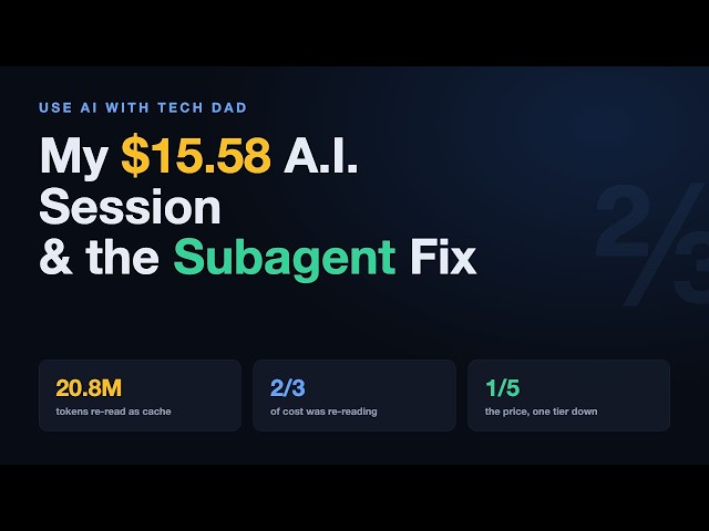 My $15.58 AI Session — and the Subagent Fix That Cuts the Bill