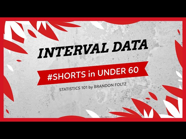 Statistics #Shorts 7: Interval Data