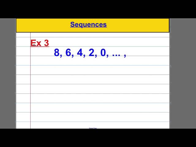 Linear Sequences (nth term)