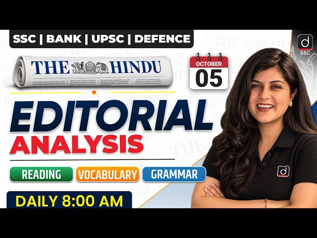The Hindu Editorial Analysis | 05 October 2026 | Vocab, Grammar, Skimming, Reading | by Manvi Mam