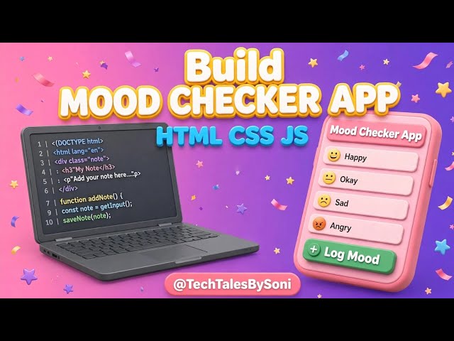 Mood Checker Website 💜 | HTML CSS JavaScript Mini Project