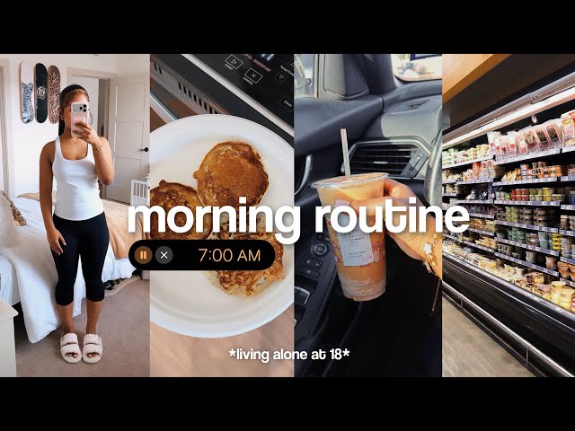 My 7AM Morning Routine | living alone, errands, productive habits, breakfast, grwm