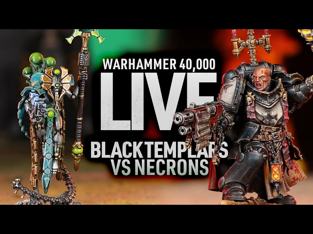 Let's try out the new Space Marines - Black Templar vs Necrons | 40k Live battle.