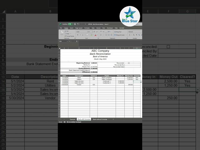 Bank Reconciliation Tutorial using Excel | How to reconcile your account in Excel