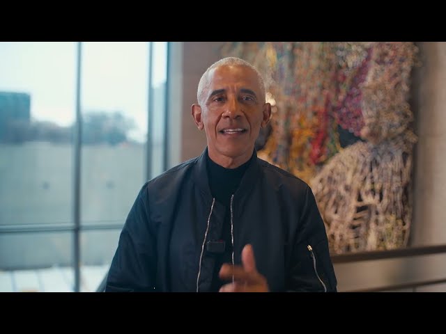 Barack and Michelle Obama announce the opening of the Obama Presidential Center