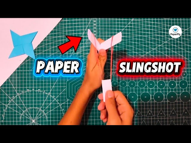 How To Make a Simple Strong Paper Slingshot – Paper Ninja Weapons #shortsfeed #shorts #trending