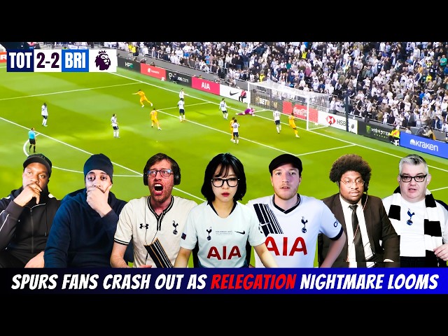 Spurs fans react to 95th-minute equaliser sending them down 😱