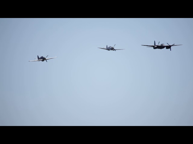 Fly-by at the Flying Heritage Museum's 2019 SkyFair