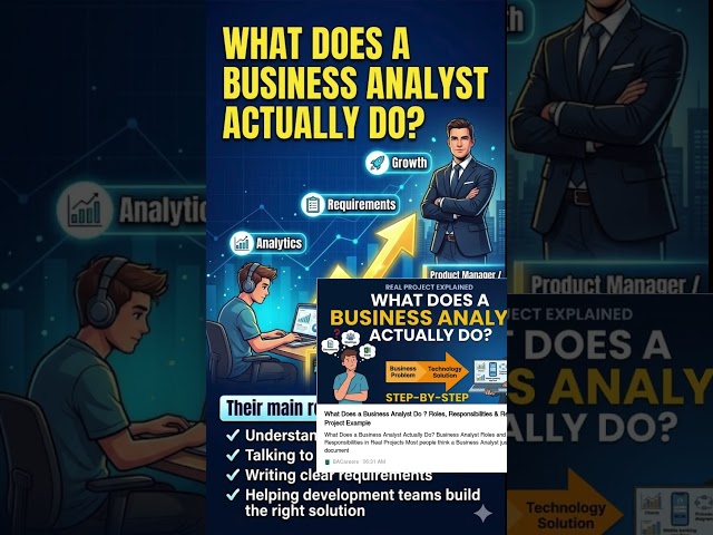 What Does a Business Analyst Actually Do?  #education #businessanalyst #careergrowthlab #itcareers