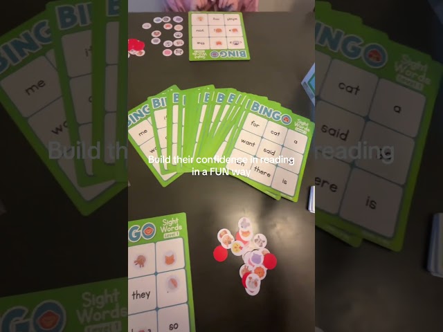 Learn through play with bingo sight words