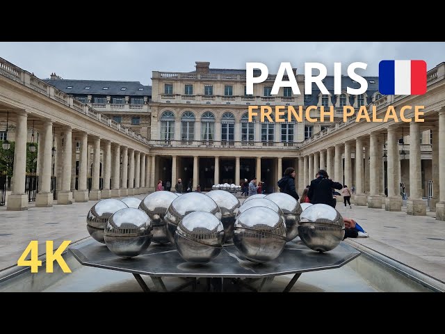 Paris, France - walking to discover the Palais Royal of Paris - Paris 4K