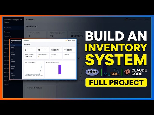 Build an Inventory Management System with PHP & MySQL Using Claude Code | Full Project