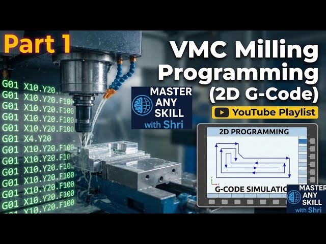 CNC - VMC Milling machine programming using G-Code | Complete VMC Programming Course | Part 1 