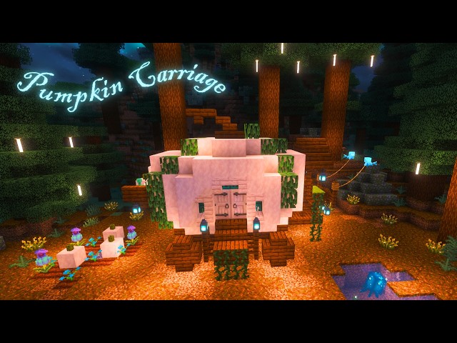 Minecraft: Pumpkin Carriage House Tutorial 🌙 Aesthetic Fantasy Build ✨