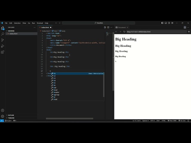 HTML Tutorial Headings [1]