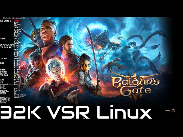 Baldurs Gate 3 Stressing The Vulkan API In 6K With 32K VSR