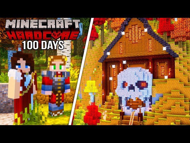 100 Days Building a HAUNTED HOUSE with my WIFE in Minecraft Hardcore!
