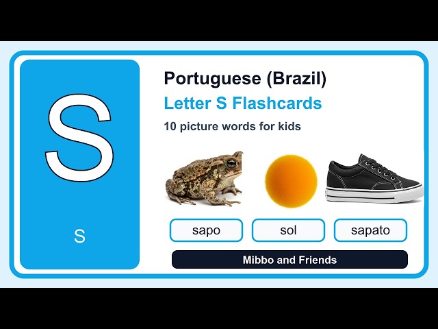 Portuguese (Brazil) Letter S Flashcards | Learn 10 Words