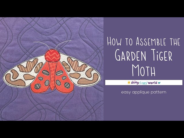 How to Assemble the Garden Tiger Moth Applique Quilt Pattern