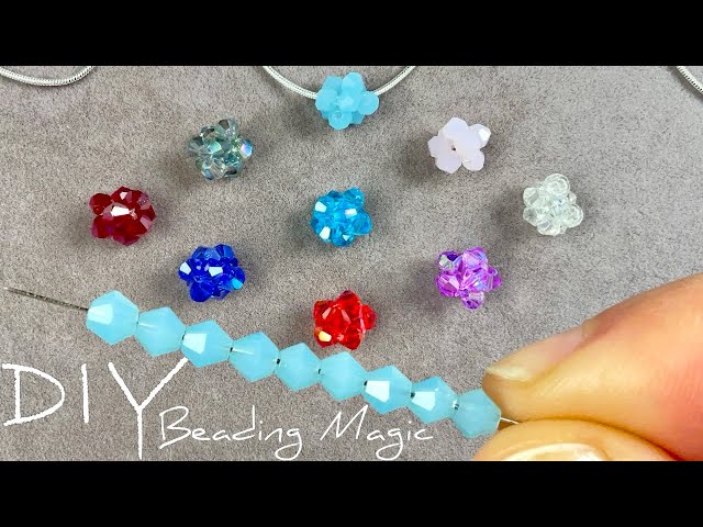 Only 9 Crystals! EASY Beaded Ball Tutorial: Beads Jewelry Making | Beading Tutorials for Beginners
