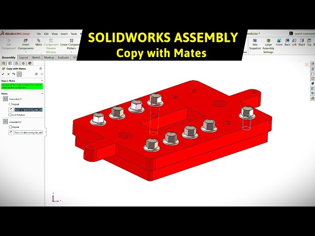 SOLIDWORKS Copy with Mates Tutorial | SOLIDWORKS Assembly Tutorial